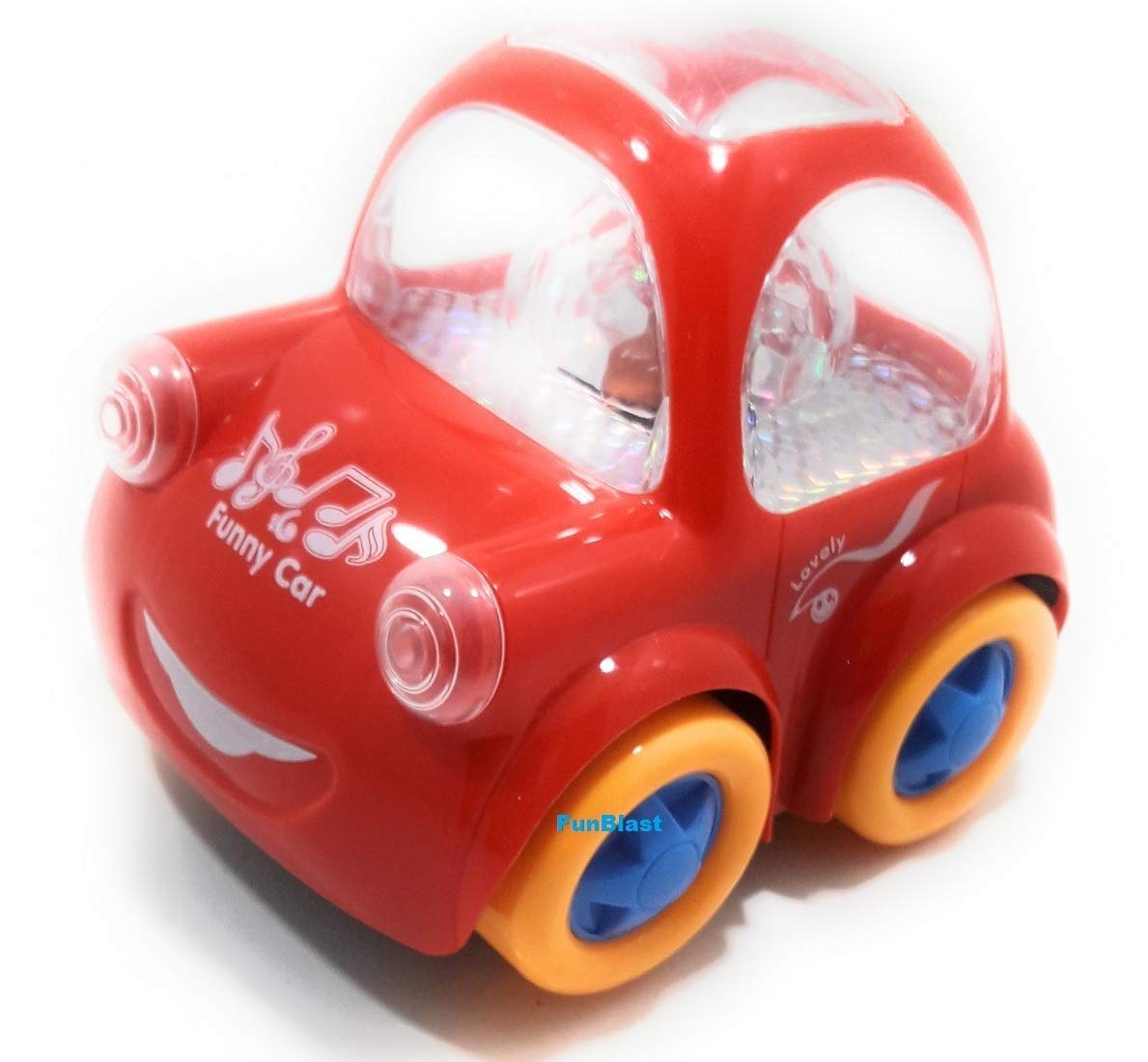 Smart Picks 360 Degree Rotating Car with Light and Sound, Pull Back Toy Car for Kids
