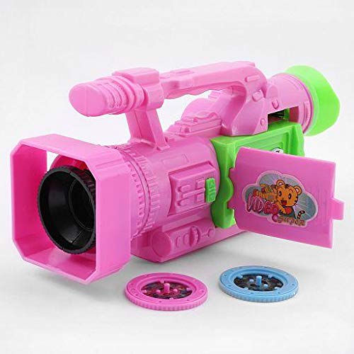 Maxbell Kids Projection Simulation Camera Toy Light Music Flashlight Puzzle Toy Blue