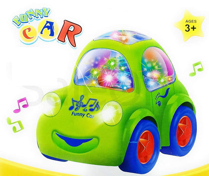 Smart Picks 360 Degree Rotating Car with Light and Sound, Pull Back Toy Car for Kids