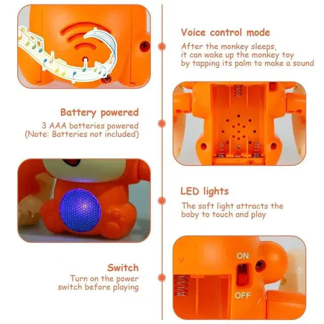 Baby Rolling Electric Voice-Controlled Monkey Toy