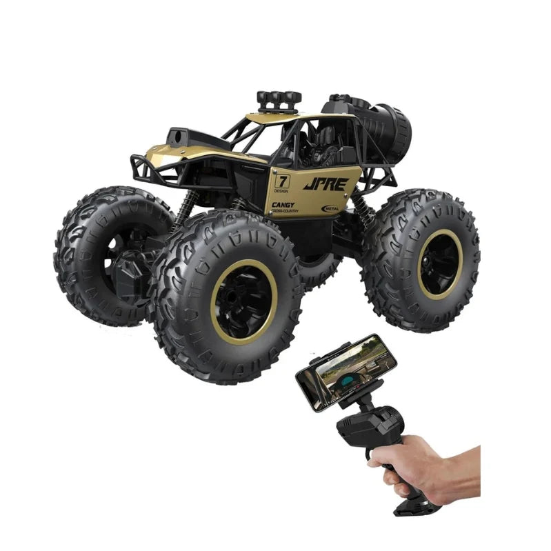 MOKA 4WD Remote Control Rock Crawler Toy with Water Spray & Camera Function