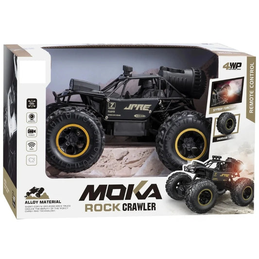 MOKA 4WD Remote Control Rock Crawler Toy with Water Spray & Camera Function