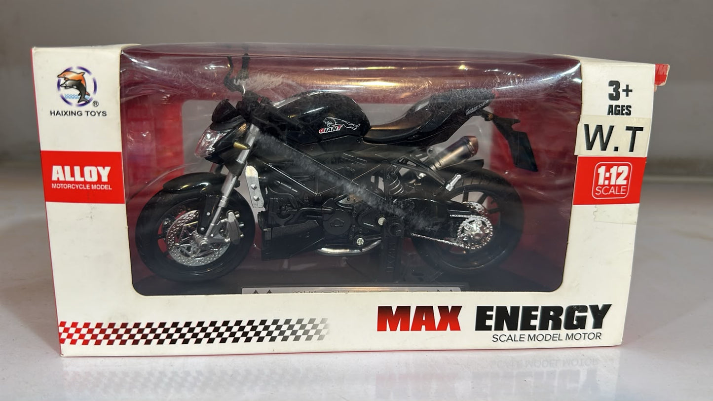 Race Motorcycle Model 1:12 Scale - Black