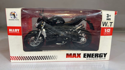 Race Motorcycle Model 1:12 Scale - Black