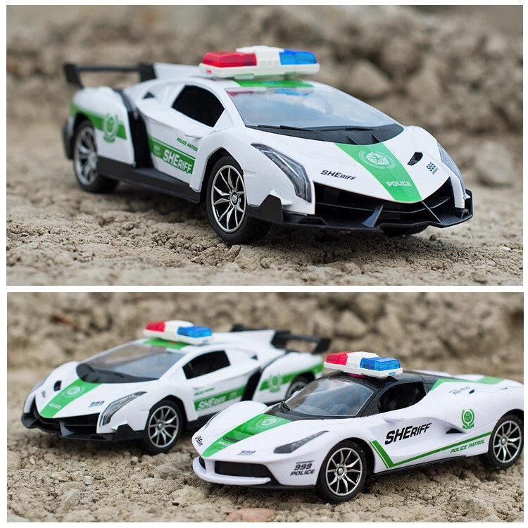 RC Police Car Multicolour 28cm Pack of 2